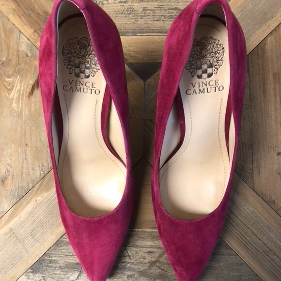 Vince Camuto Cranberry Suede Heel - Picture 3 of 5